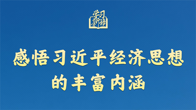 学习新语丨感悟习近平经济思想的丰富内涵